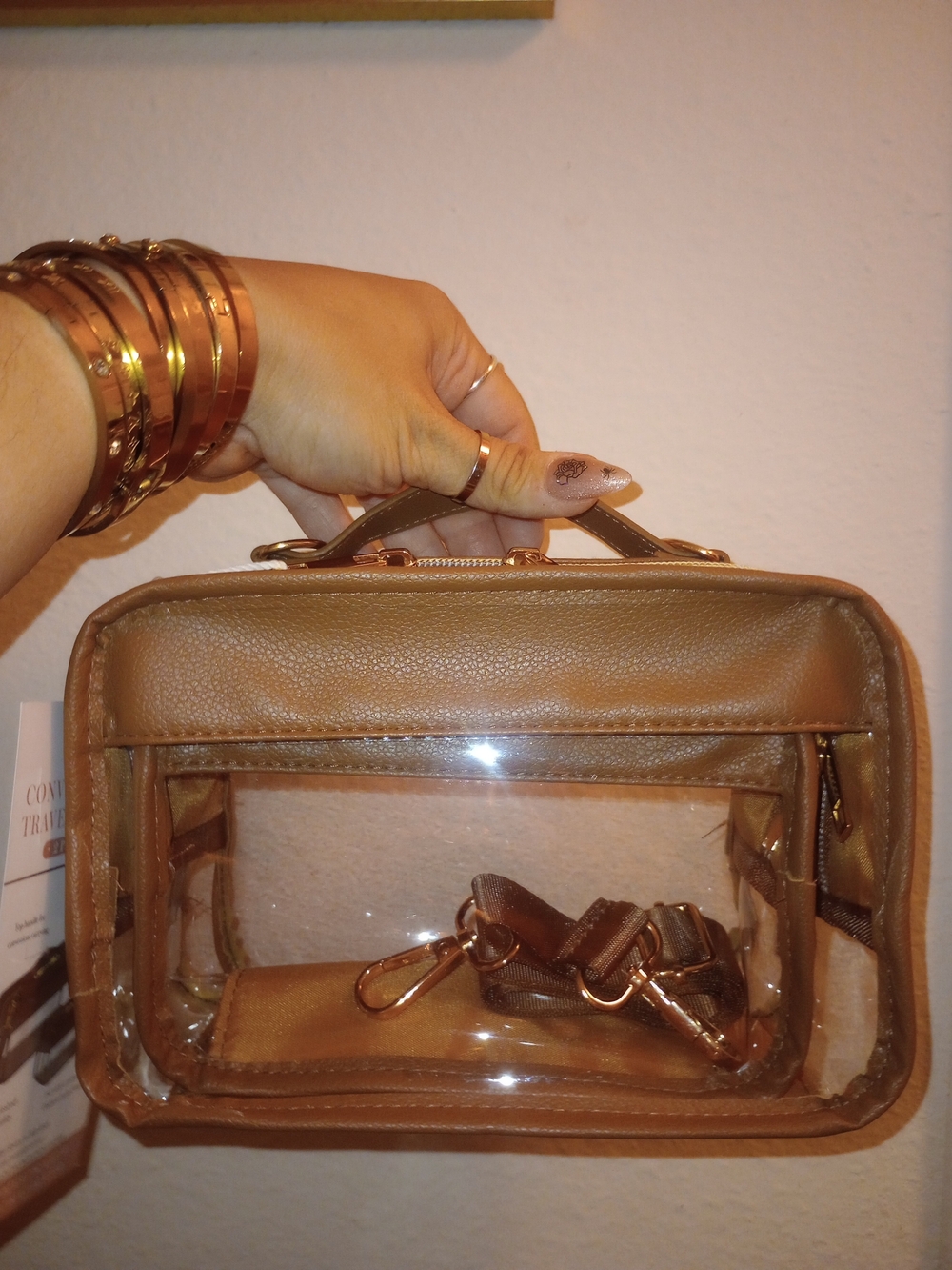 Clear 2 Pc Travel Cosmetic Bag